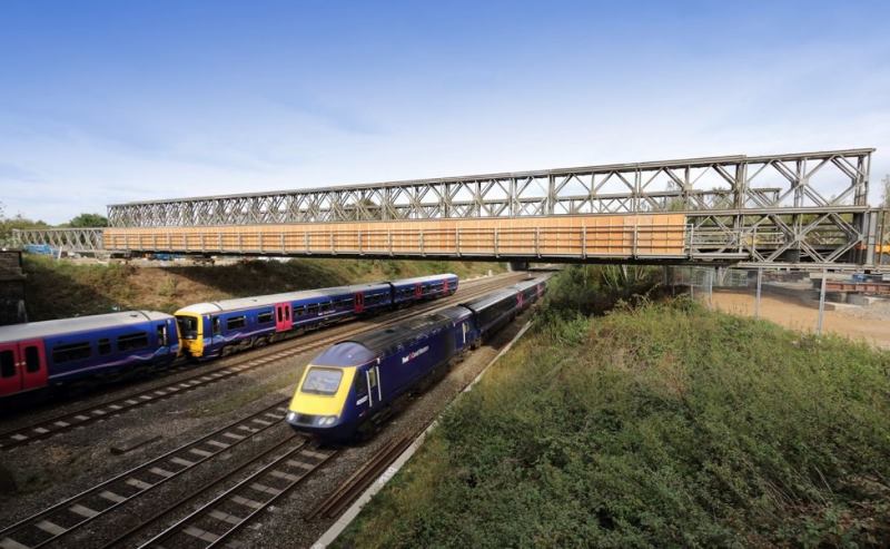 Rail Overcross Footbridges with Reinforcement Chords Pre Arch Allow Deflection